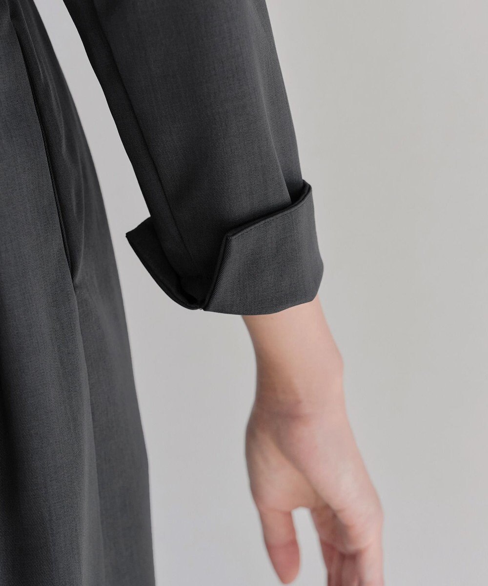 Tiaclasse L 【洗える】ウール調Aラインワンピース 