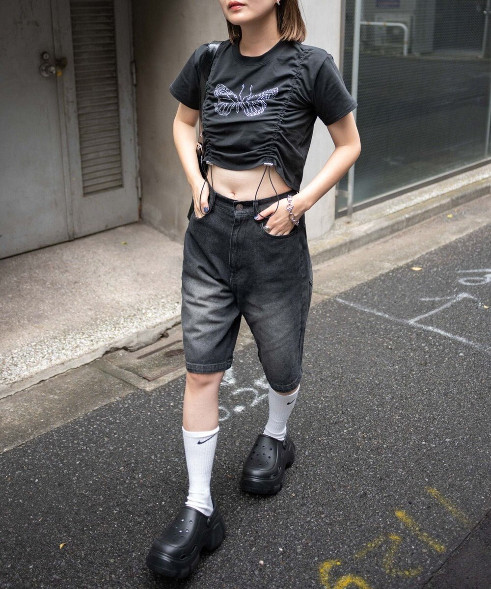 WEGO バタフライドロストラインストーンT 