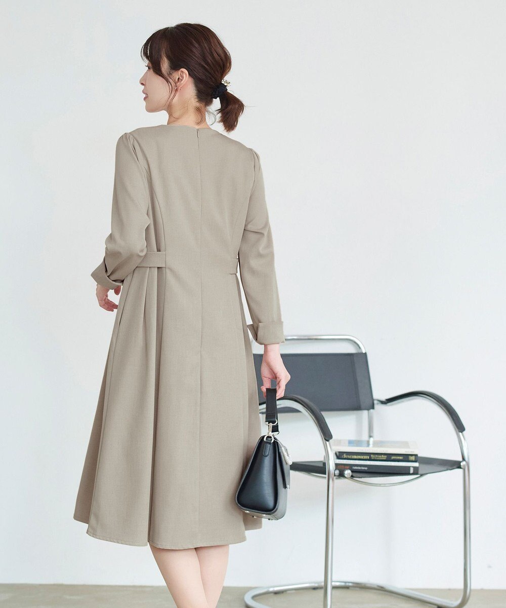 Tiaclasse 【洗える】ウール調Aラインワンピース 