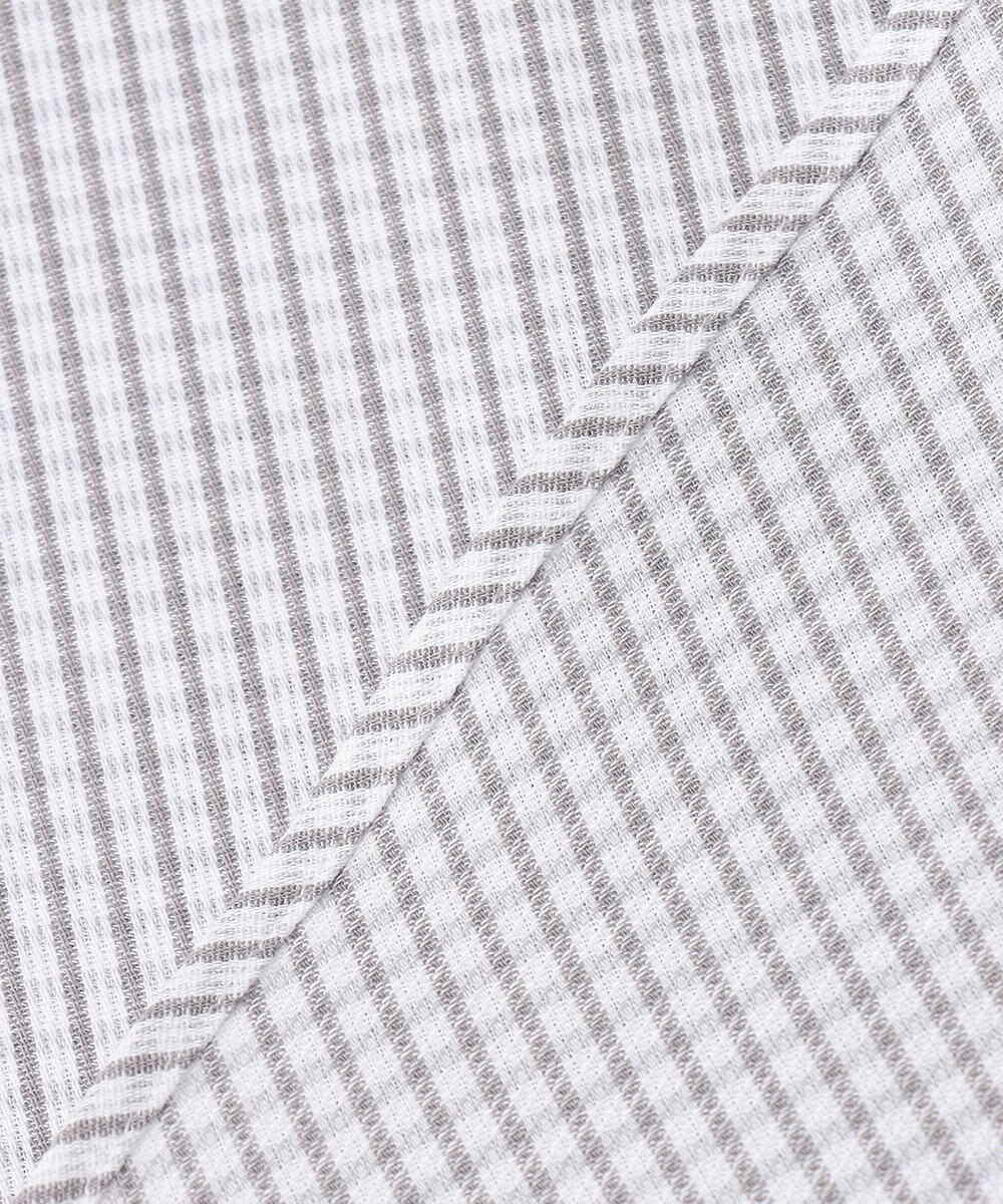 GOTAIRIKU 春夏向け【形態安定】SUMMERPREMIUMPLEATS_ボタンダウン 長袖ドレスシャツ（グレーチェック） 