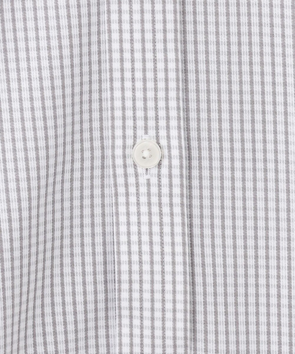 GOTAIRIKU 春夏向け【形態安定】SUMMERPREMIUMPLEATS_ボタンダウン 長袖ドレスシャツ（グレーチェック） 