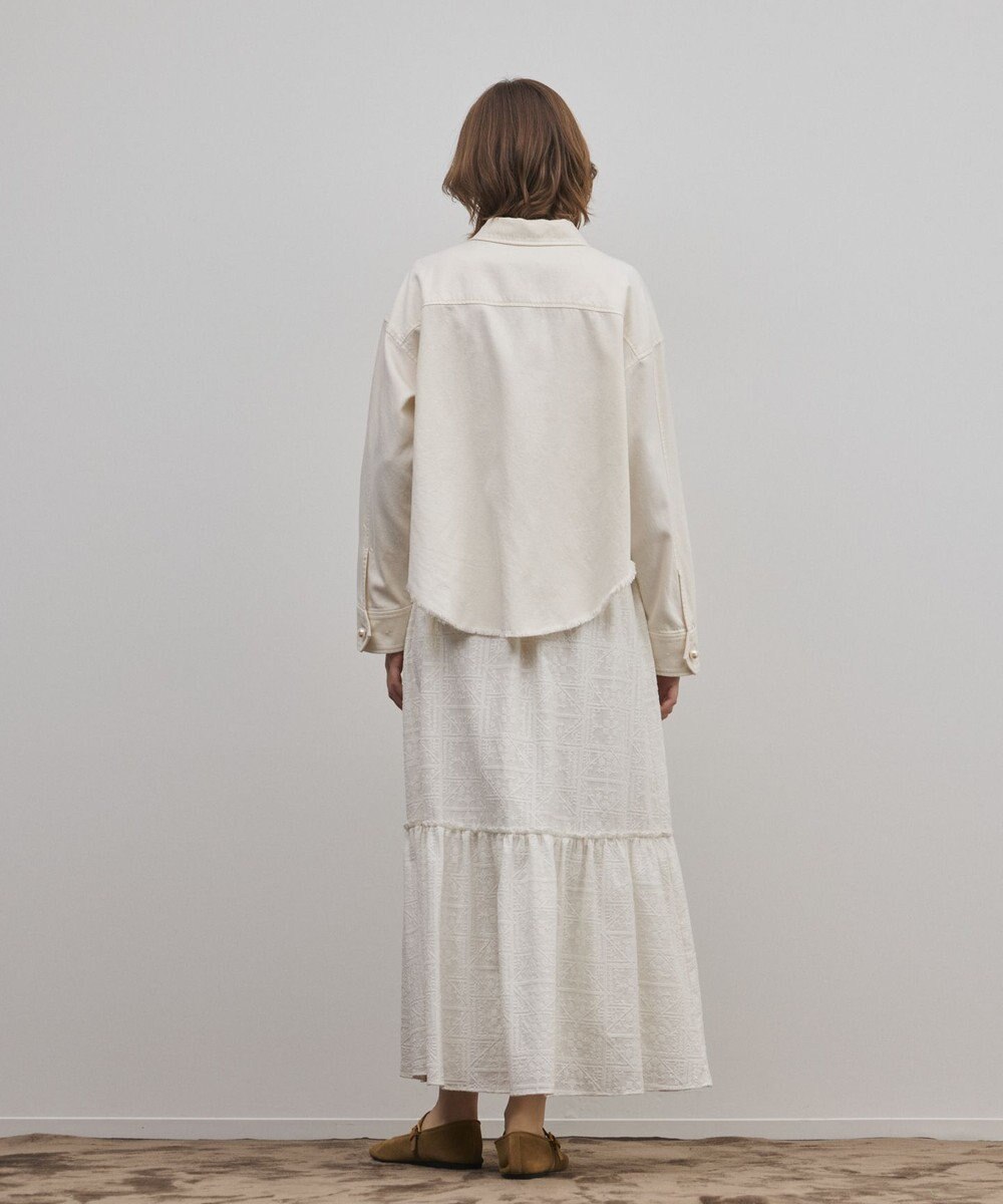 GRACE CONTINENTAL パール釦ピグメントシャツ 