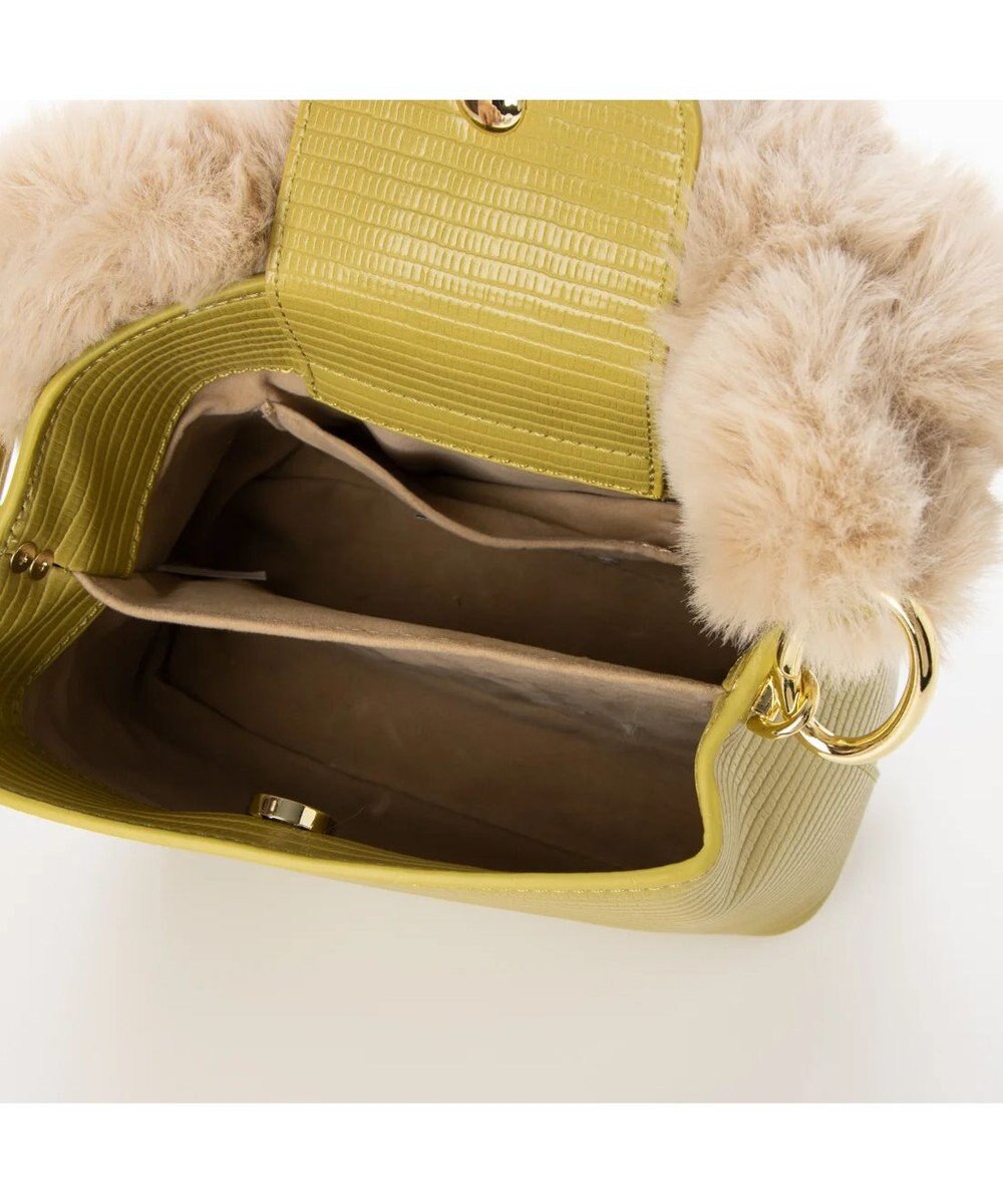 UNBILLION cachecache スパイラルエコファーハンドルスクエアミニショルダー 