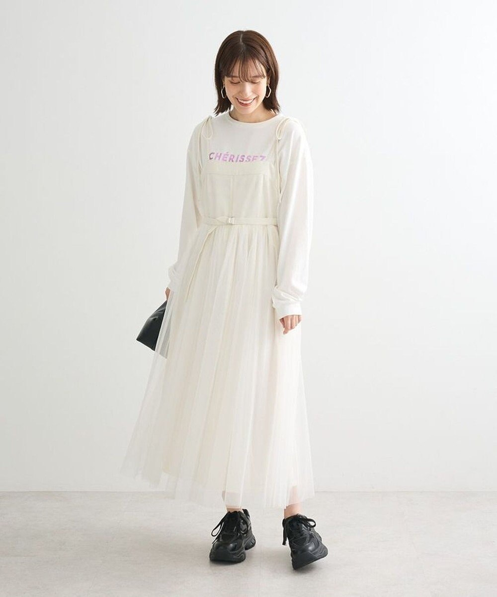 Green Parks ・ＥＬＥＮＣＡＲＥ　ＤＵＥ　チュールドッキングワンピ 