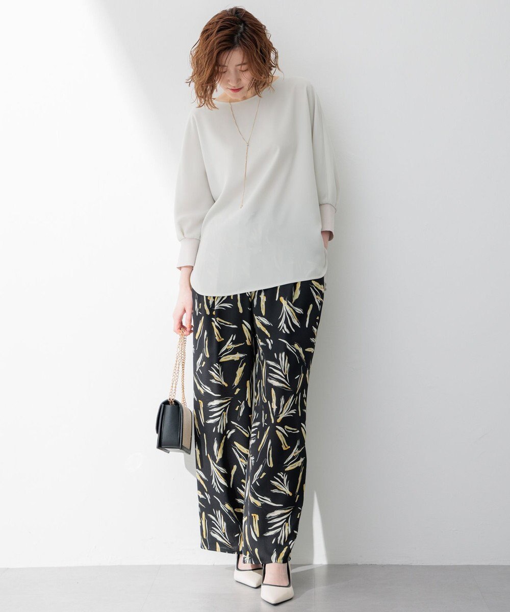 23区 【洗える/一部店舗限定】ストレッチジョーゼット シアー カットソー 