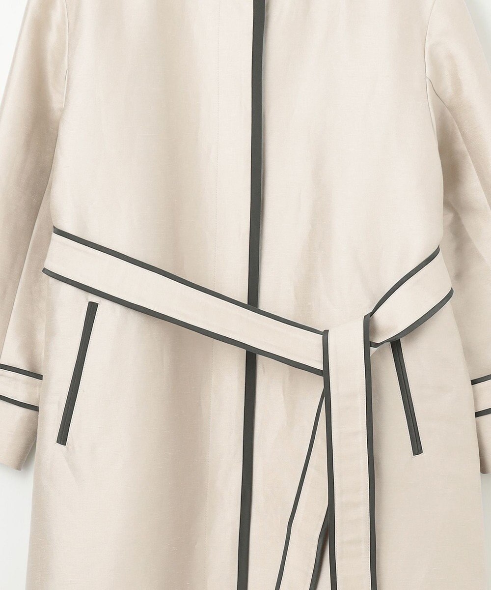 自由区 バイカラーパイピング コート 