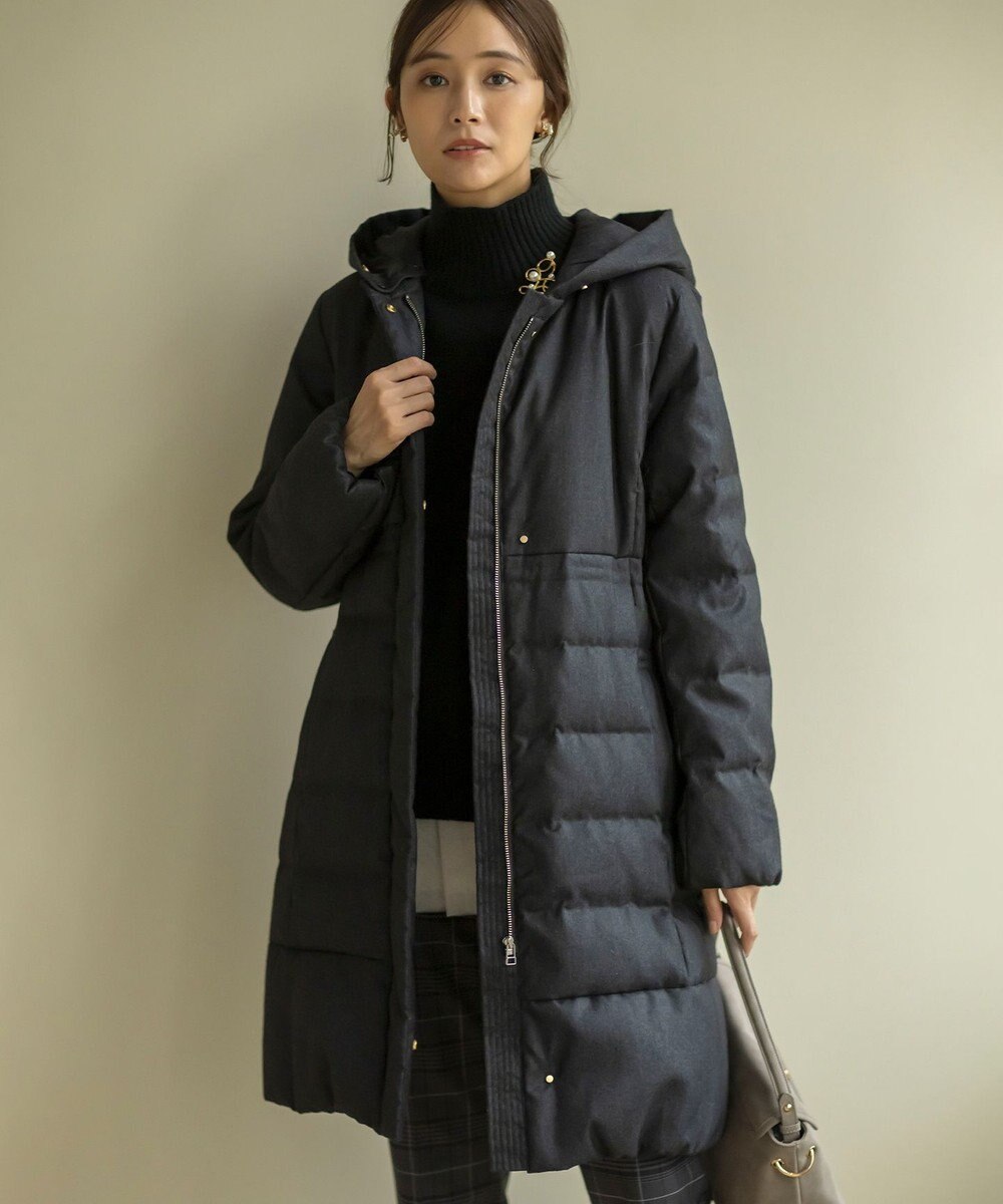 組曲 ライトタフタロングダウンコート 