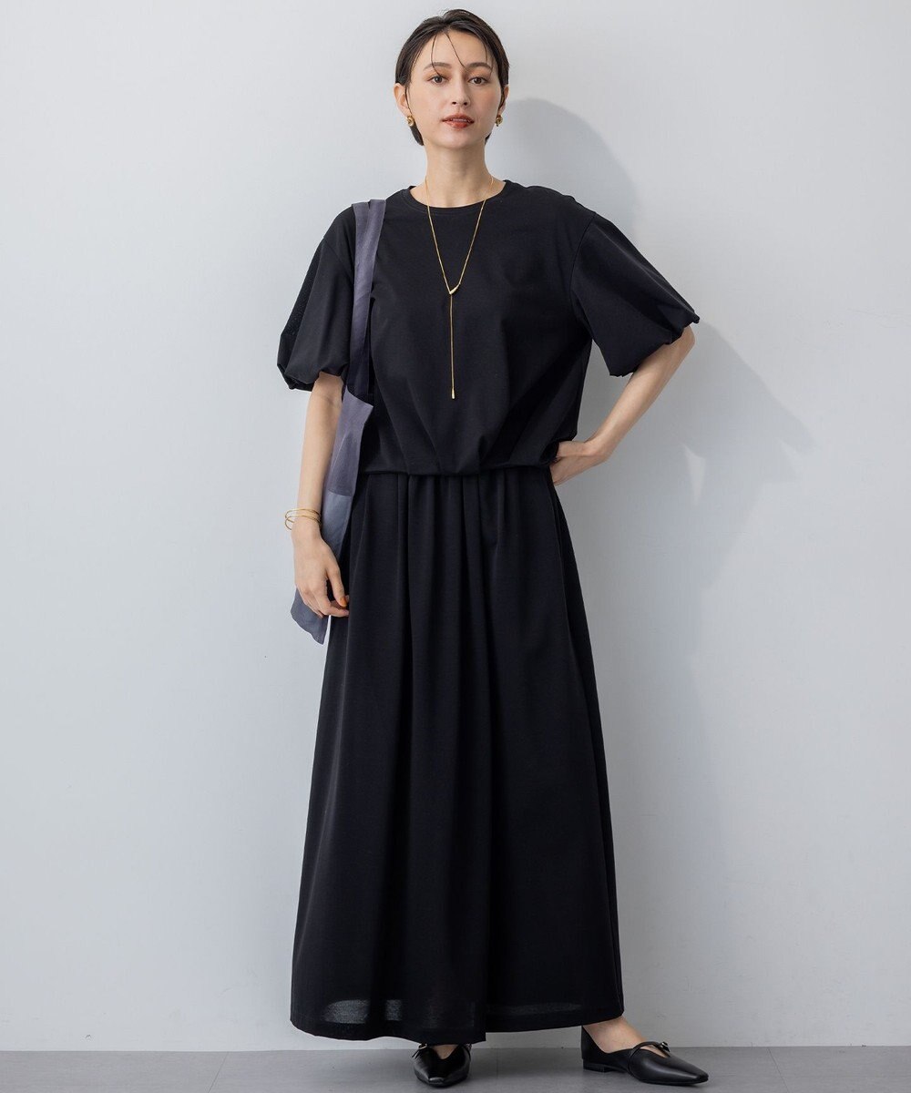 23区 L 【WEB&一部店舗限定/接触冷感/洗える】ツイストコットンプレーティング スカート 