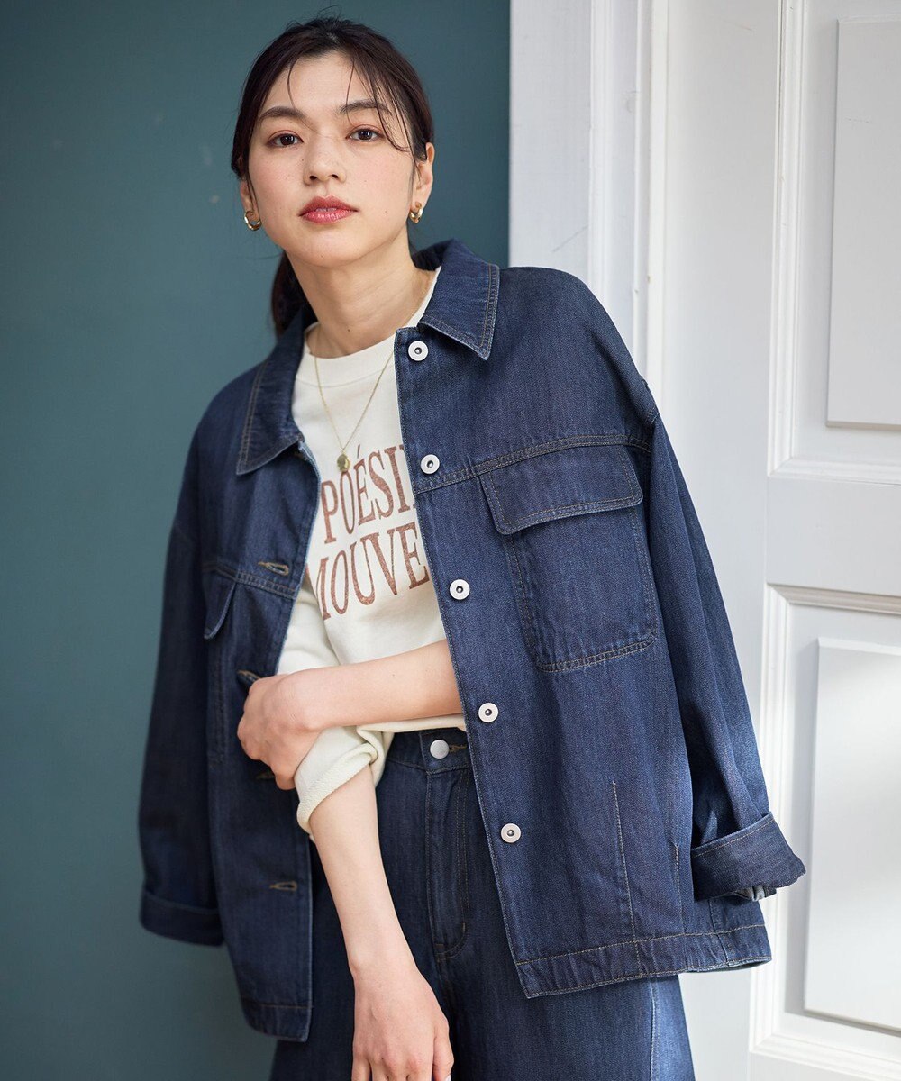 ANY L ミディデニムジャケット 