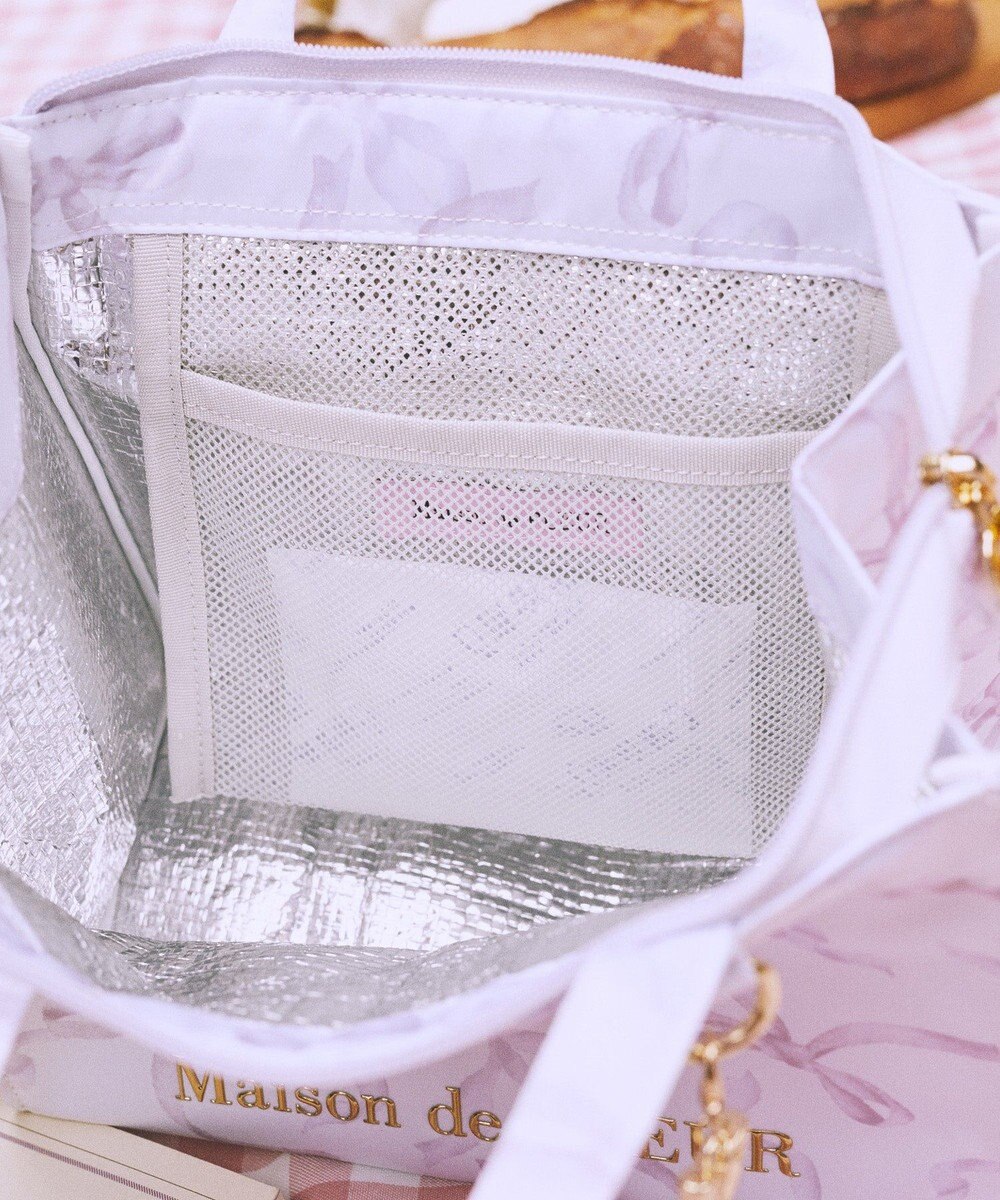 Maison de FLEUR 【保冷機能付き】リボン柄保冷バッグ 