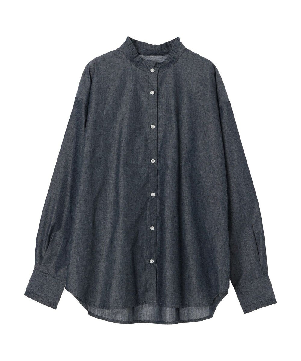 earth music&ecology スタンドフリルシャツ 