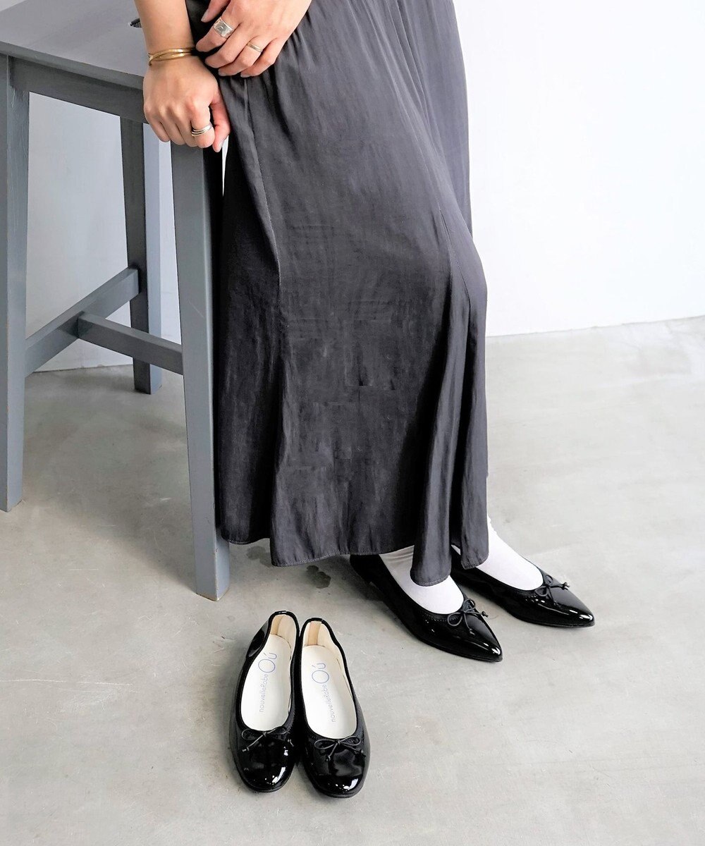 nouvelleRobe Oū 新色追加【本革・高反発】Pointed ポインテッドトゥ バレエシューズ 