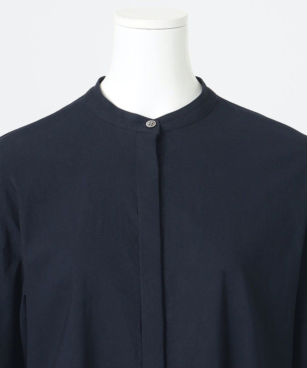 23区 【R(アール)】クリスピーリネンストレッチ 長袖ワンピース 