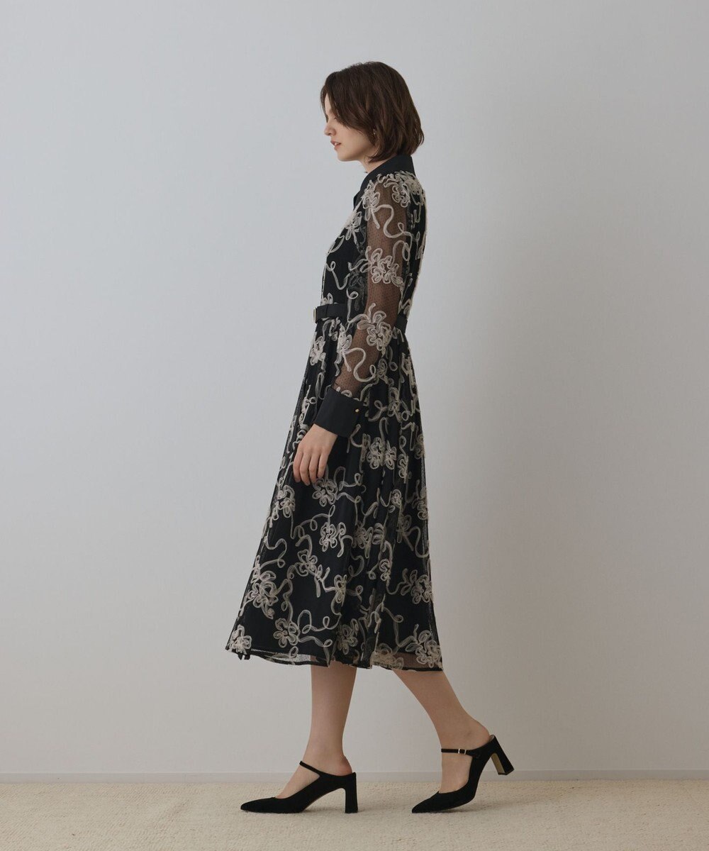 GRACE CONTINENTAL チュールコードレースワンピース 