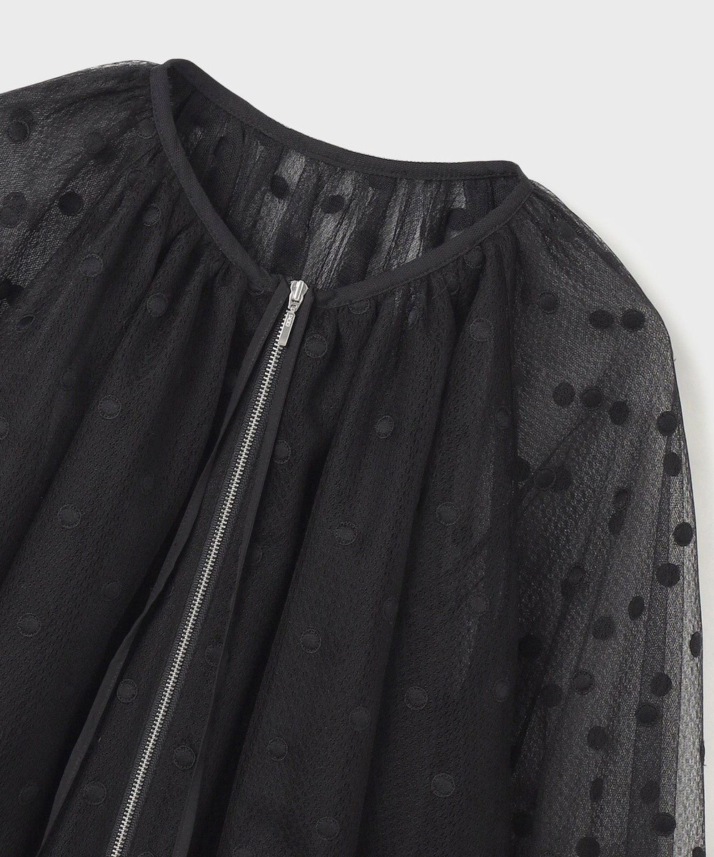 GRACE CONTINENTAL チュールノーカラーブルゾン 