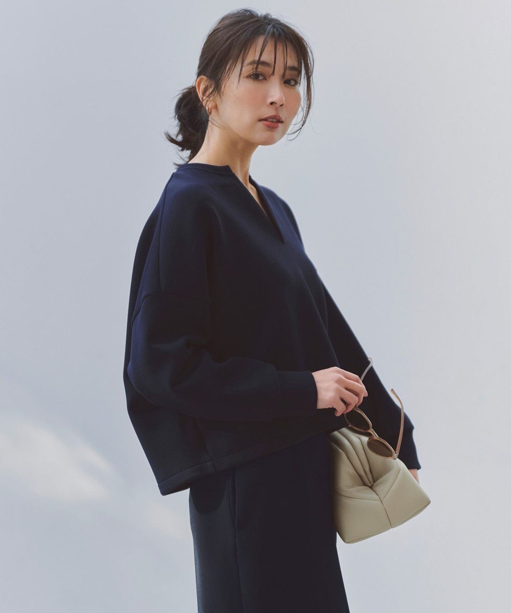 UNFILO BEAUTY FORM JERSEY キーネック トップス 