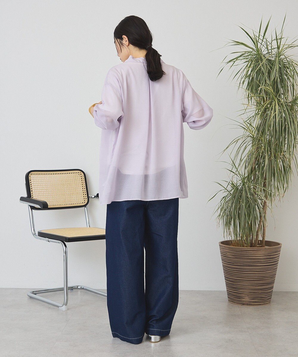 AMERICAN HOLIC ウエストタックシアーストライプシャツ 
