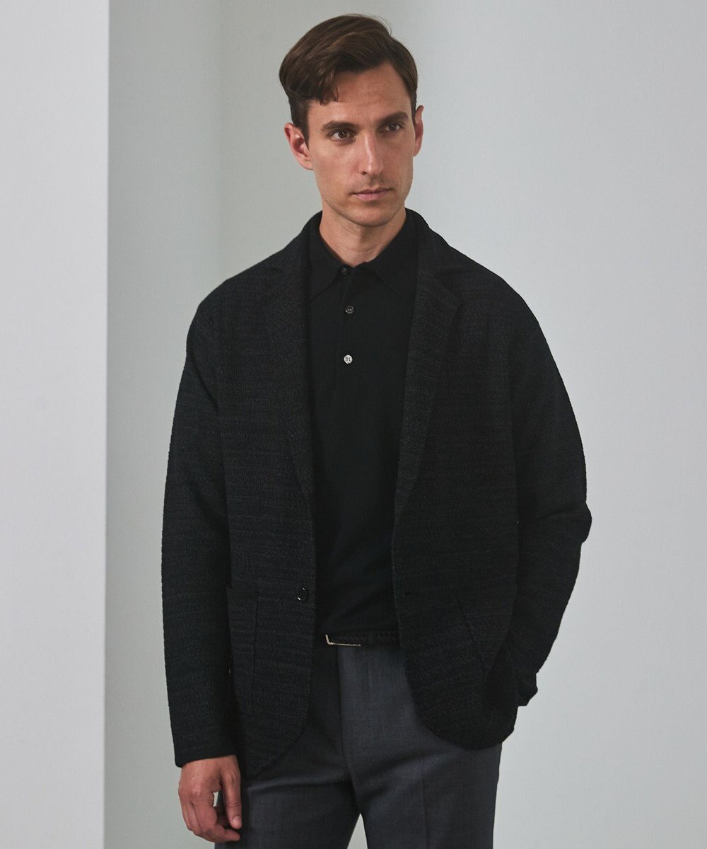 GOTAIRIKU テーラード設計【洗える】ニット カーディガンジャケット 