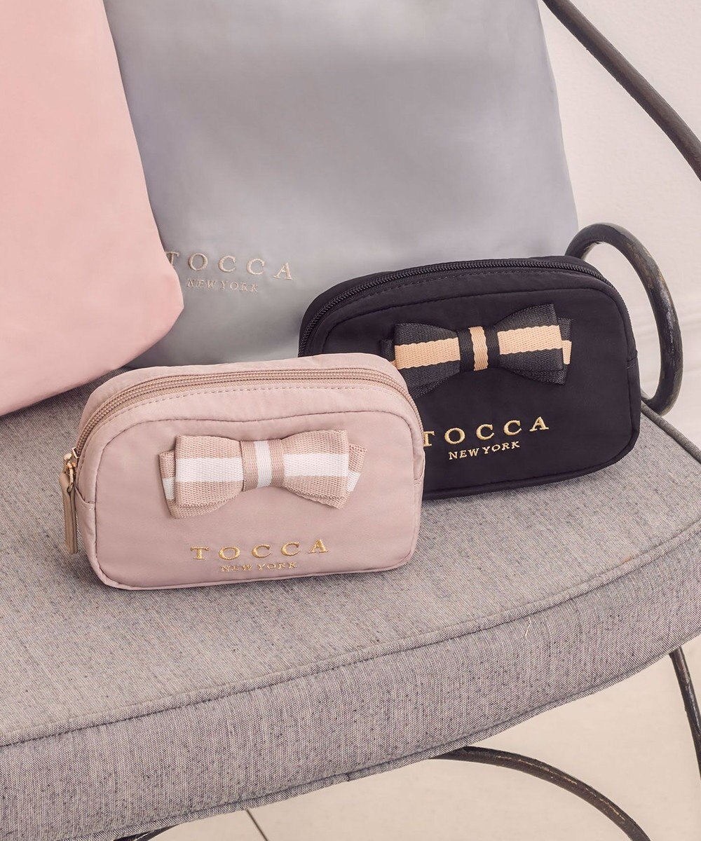 TOCCA 【WEB限定】BICOLOR RIBBON POUCH ポーチ 