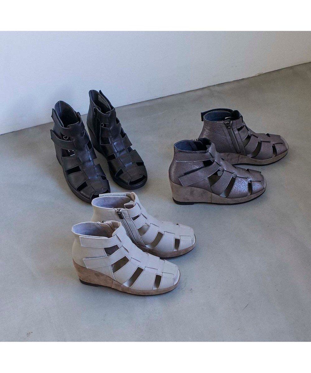 MODE ET JACOMO <D'ICI>グラディエーターウエッジブーツサンダル 