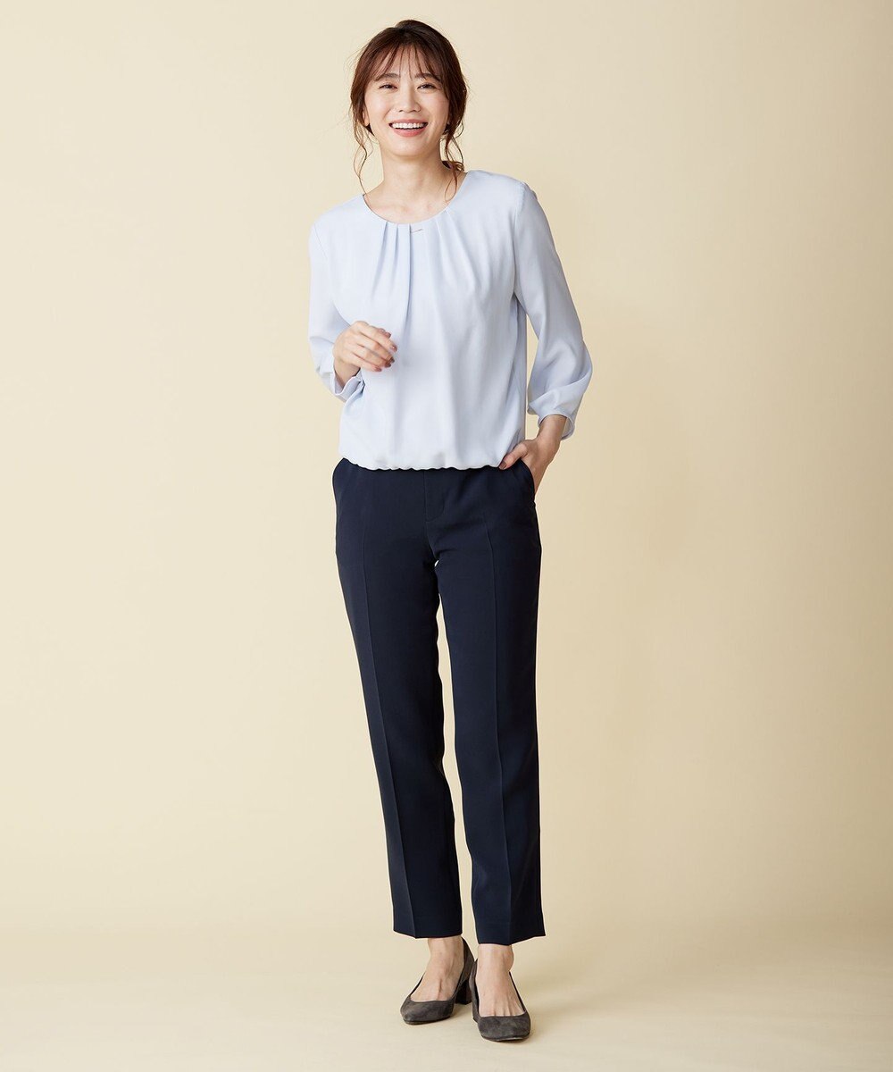 J.PRESS LADIES S ポリエステルツイル タックネック カットソー 