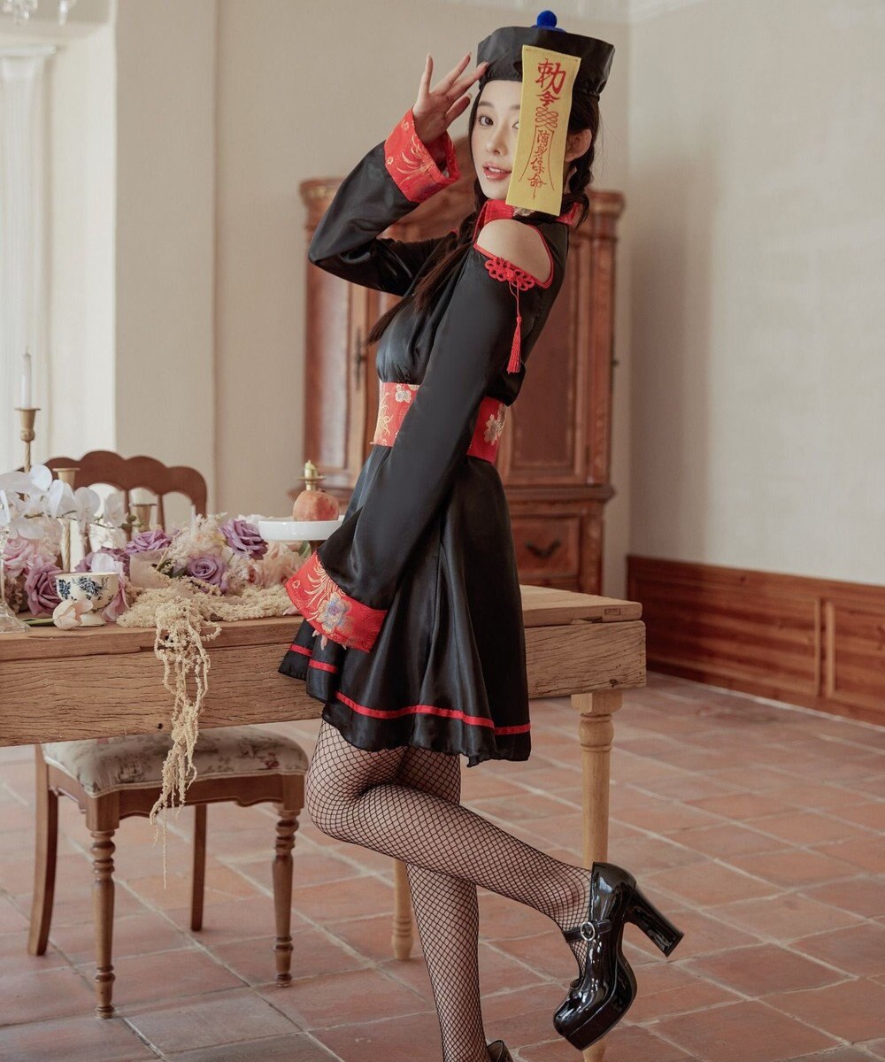 WEGO 【ハロウィン＆コスプレ】肩出しキョンシー 