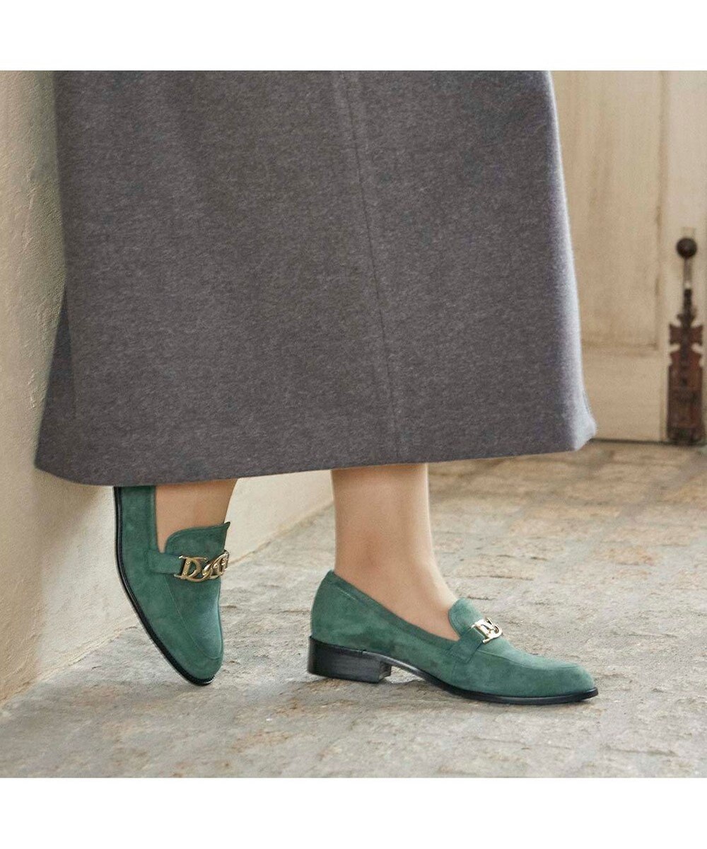 MODE ET JACOMO <carino>ゴールドチェーンローファー 