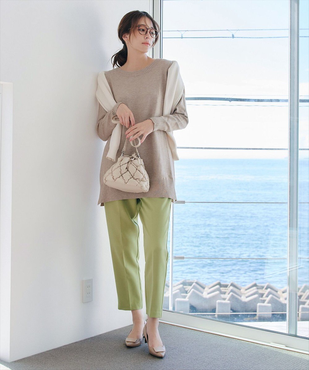 Tiaclasse 【ダブルストレッチ・洗える】テーパードパンツ 