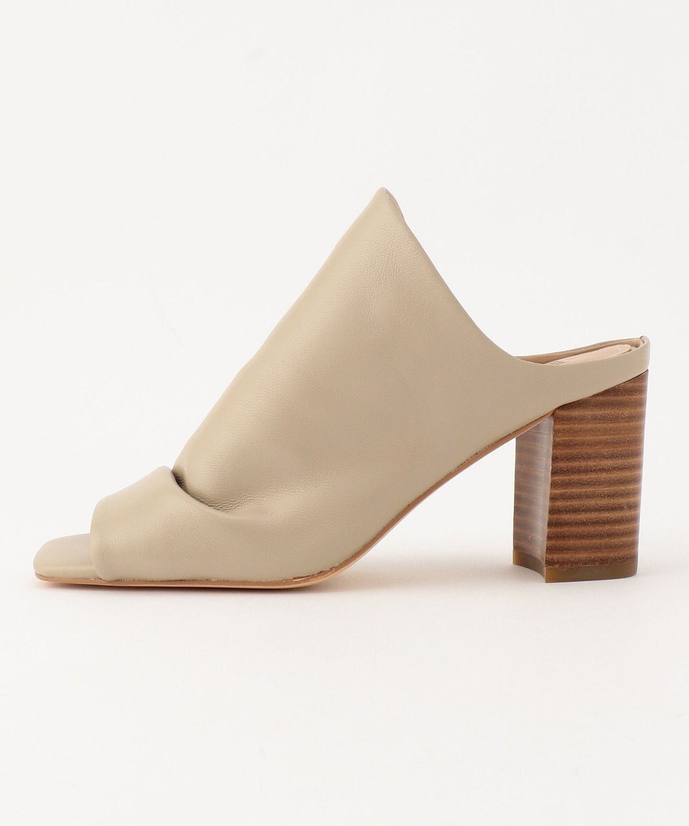 GRACE CONTINENTAL レザースタックヒールサンダル 