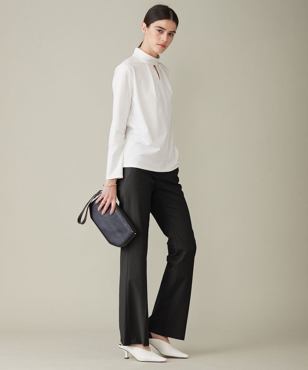 ICB L 【洗える】シャイニースムース ハイネックカットソー 