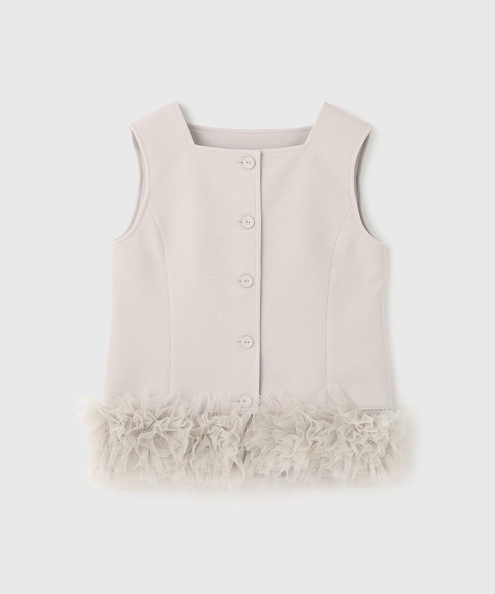 GRACE CONTINENTAL チュールヘムカットトップ 