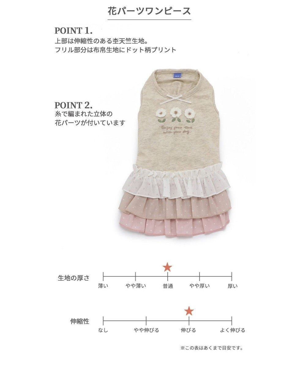 PET PARADISE 花柄 フリル ワンピース 【小型犬】 