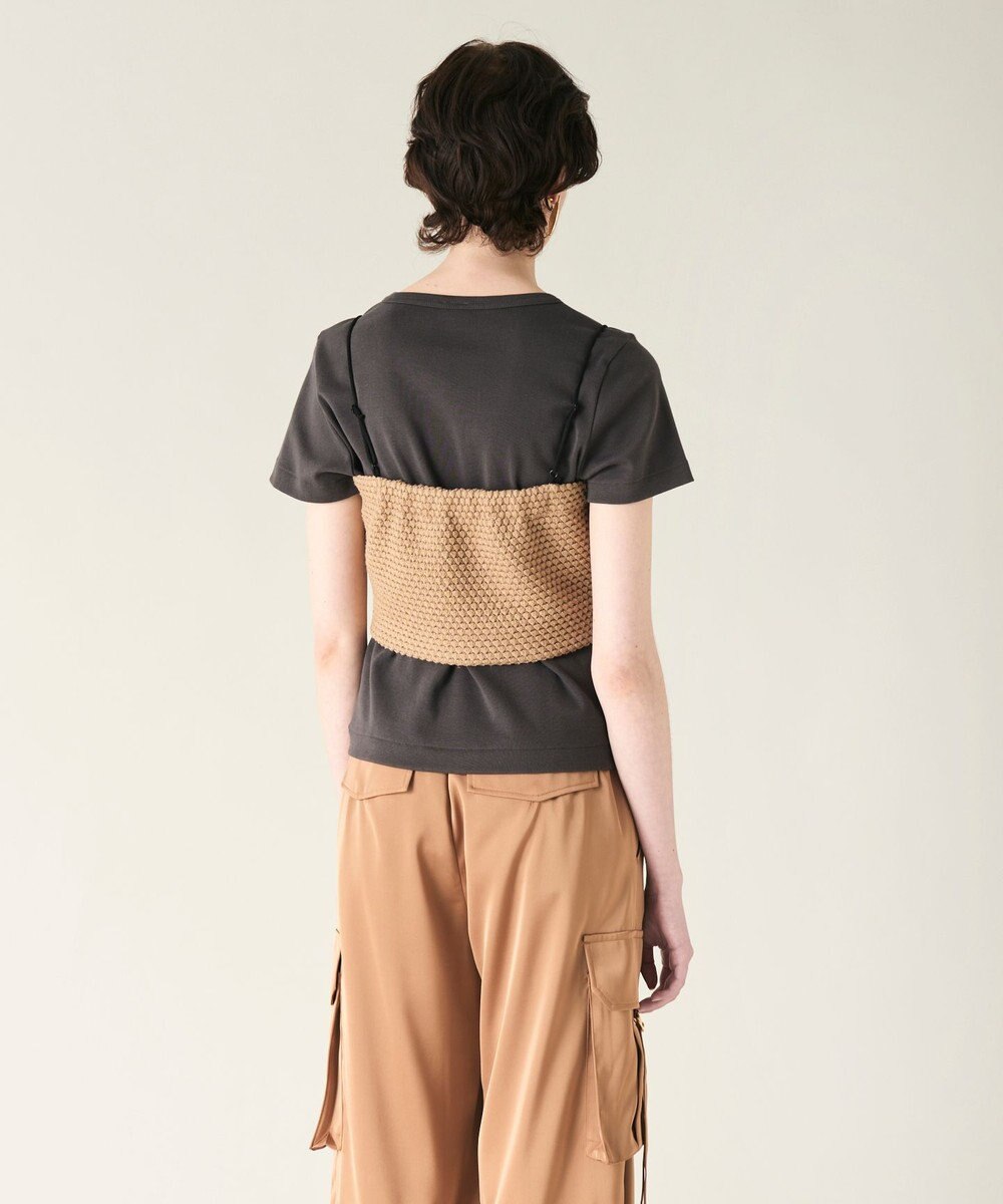 GRACE CONTINENTAL ニットライクレースビスチェ 