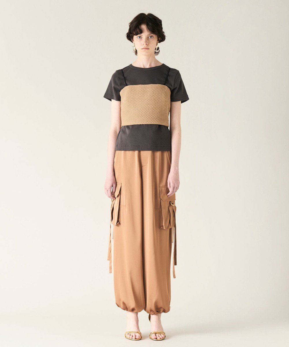 GRACE CONTINENTAL ニットライクレースビスチェ 