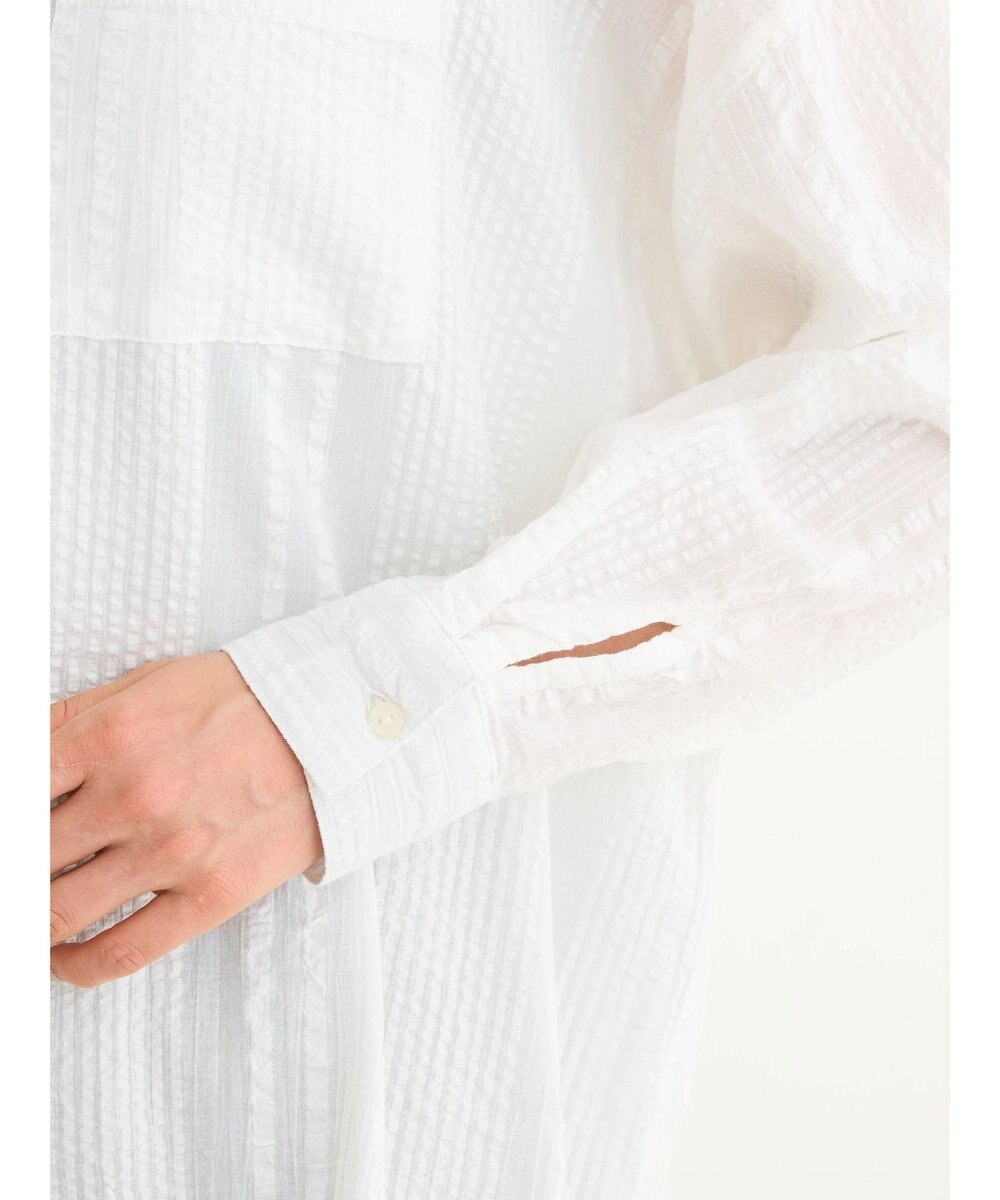 Green Parks インド綿 シアサッカーシャツ 