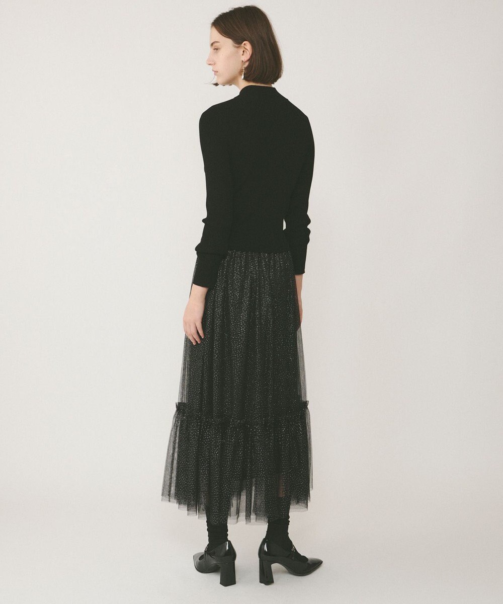 GRACE CONTINENTAL ラメチュールギャザースカート 