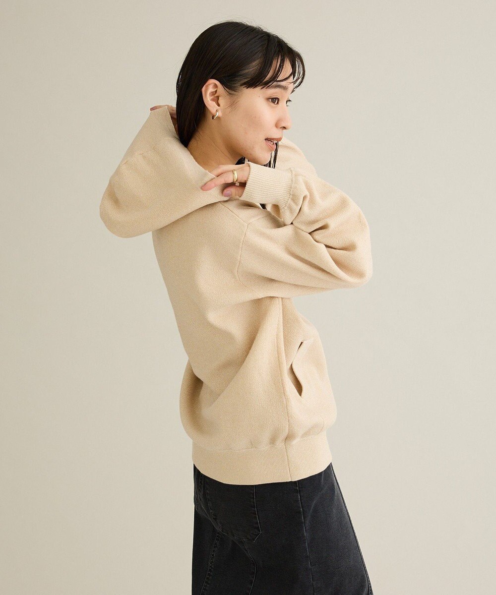 CRAFT STANDARD BOUTIQUE ラメスウェット風ニットプルオーバー 