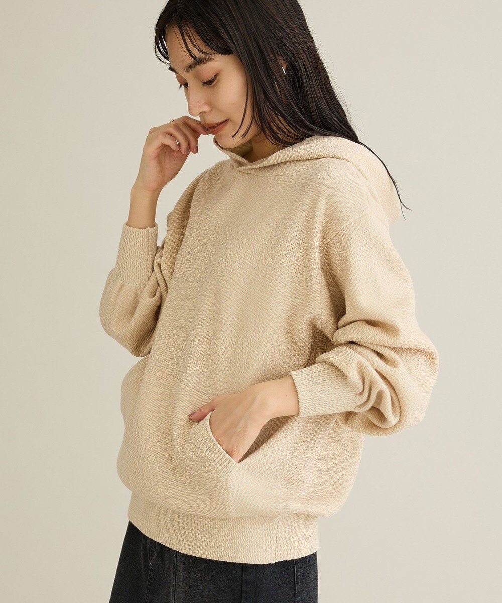 CRAFT STANDARD BOUTIQUE ラメスウェット風ニットプルオーバー 