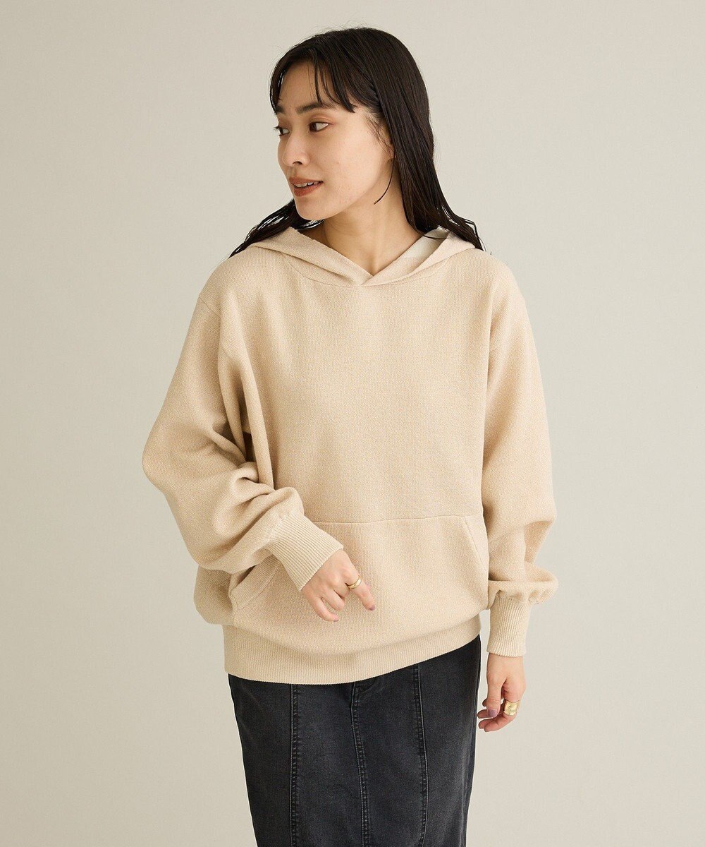 CRAFT STANDARD BOUTIQUE ラメスウェット風ニットプルオーバー 