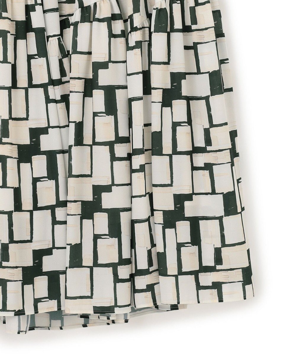 23区 L 【洗える】ARGENTIコラージュプリント ティアードスカート 