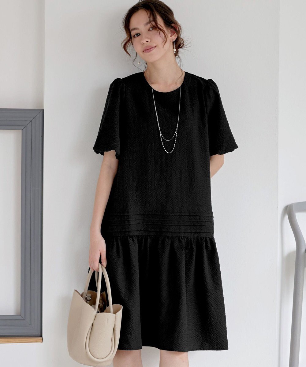 Tiaclasse L 【洗える】リップルピンタックワンピチュニック 