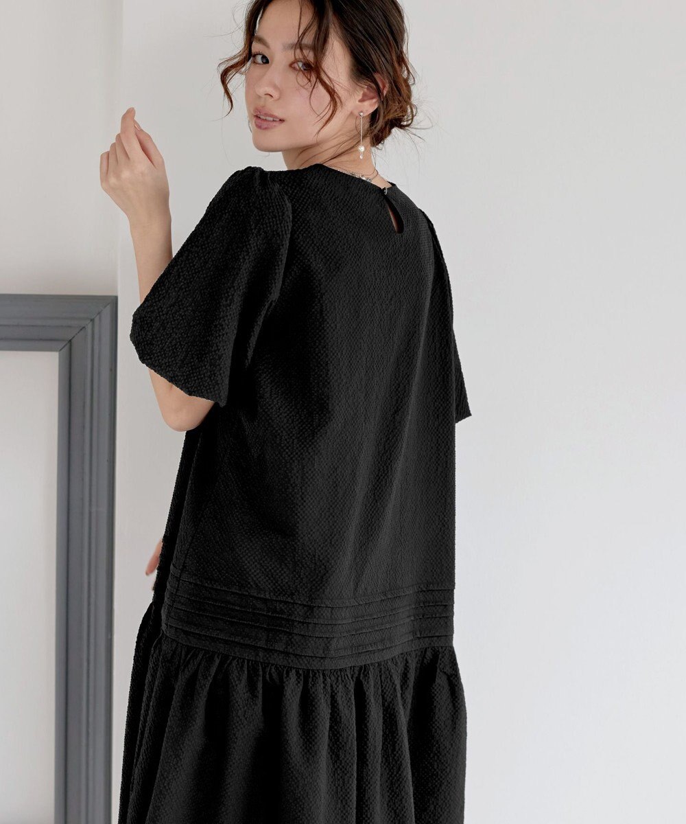 Tiaclasse L 【洗える】リップルピンタックワンピチュニック 