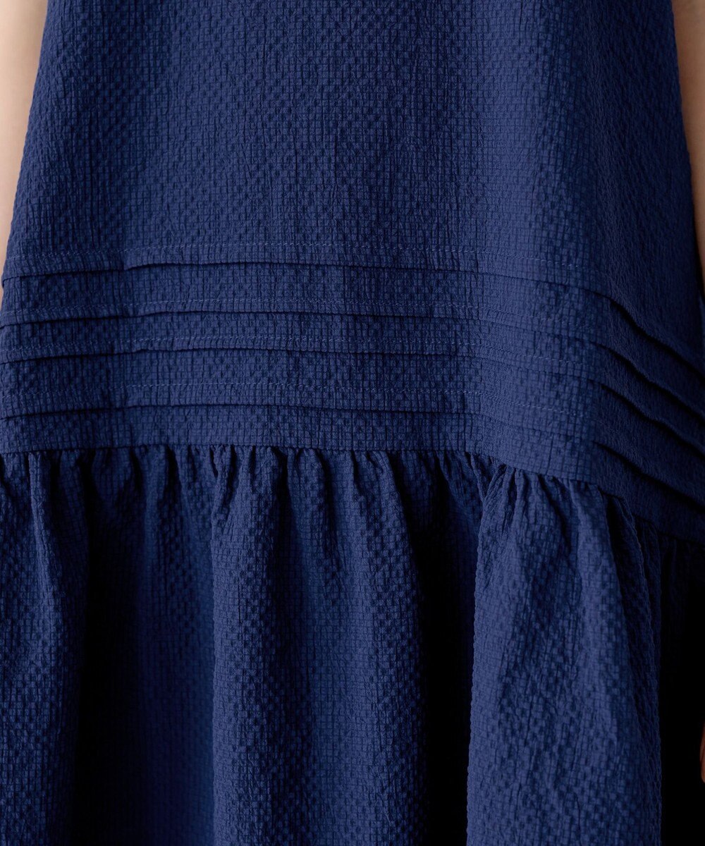 Tiaclasse L 【洗える】リップルピンタックワンピチュニック 