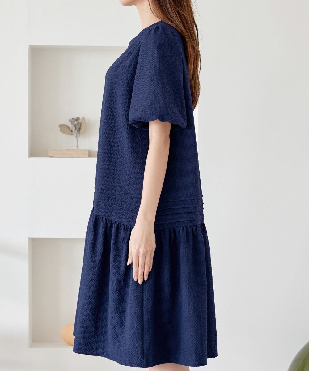 Tiaclasse L 【洗える】リップルピンタックワンピチュニック 