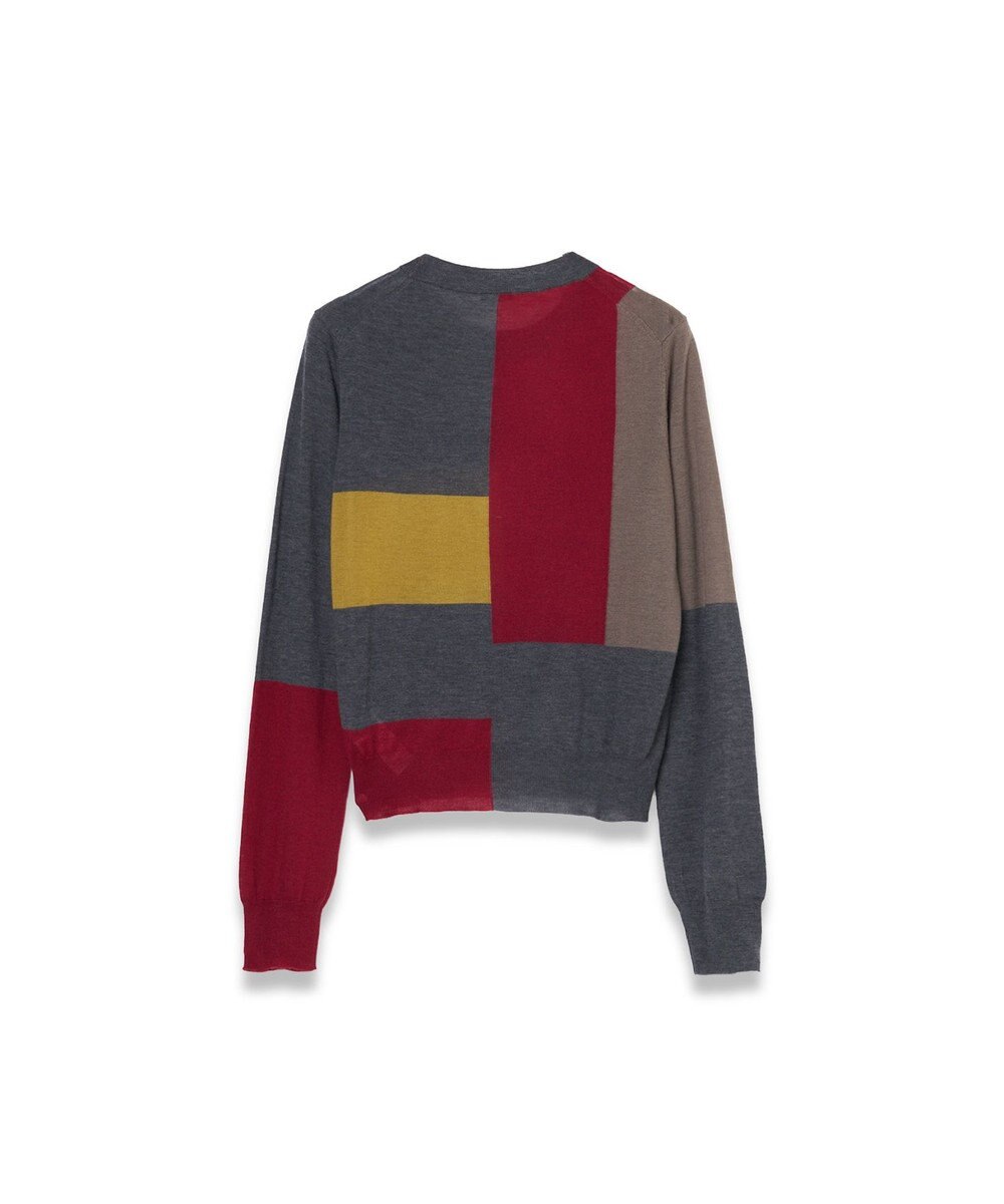 JOSEPH 【洗える】キャッシュエアーオーバーレイ　ラウンドネックニット 