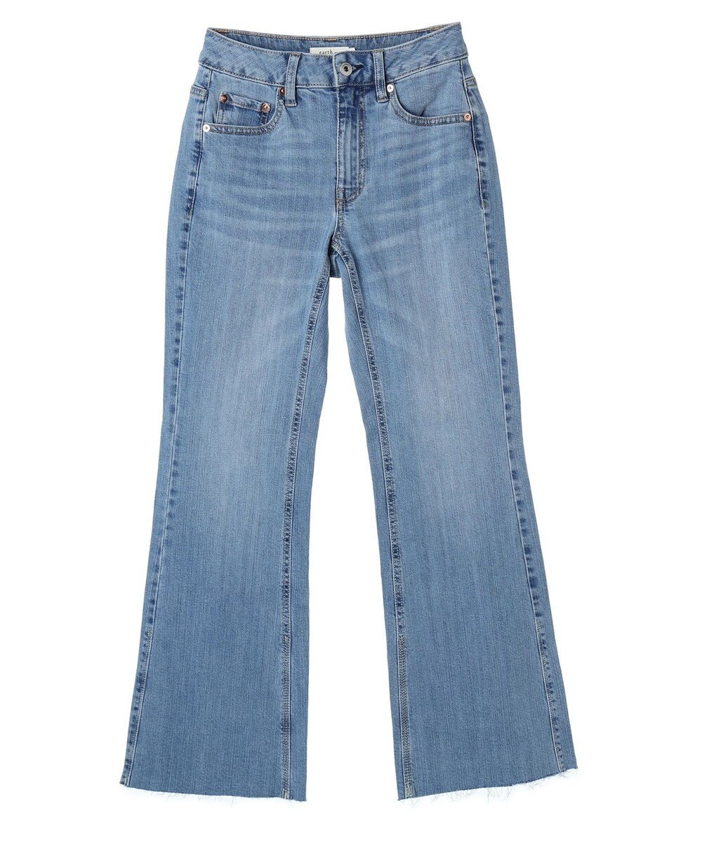 earth music&ecology セルフカットフレアデニムパンツ 