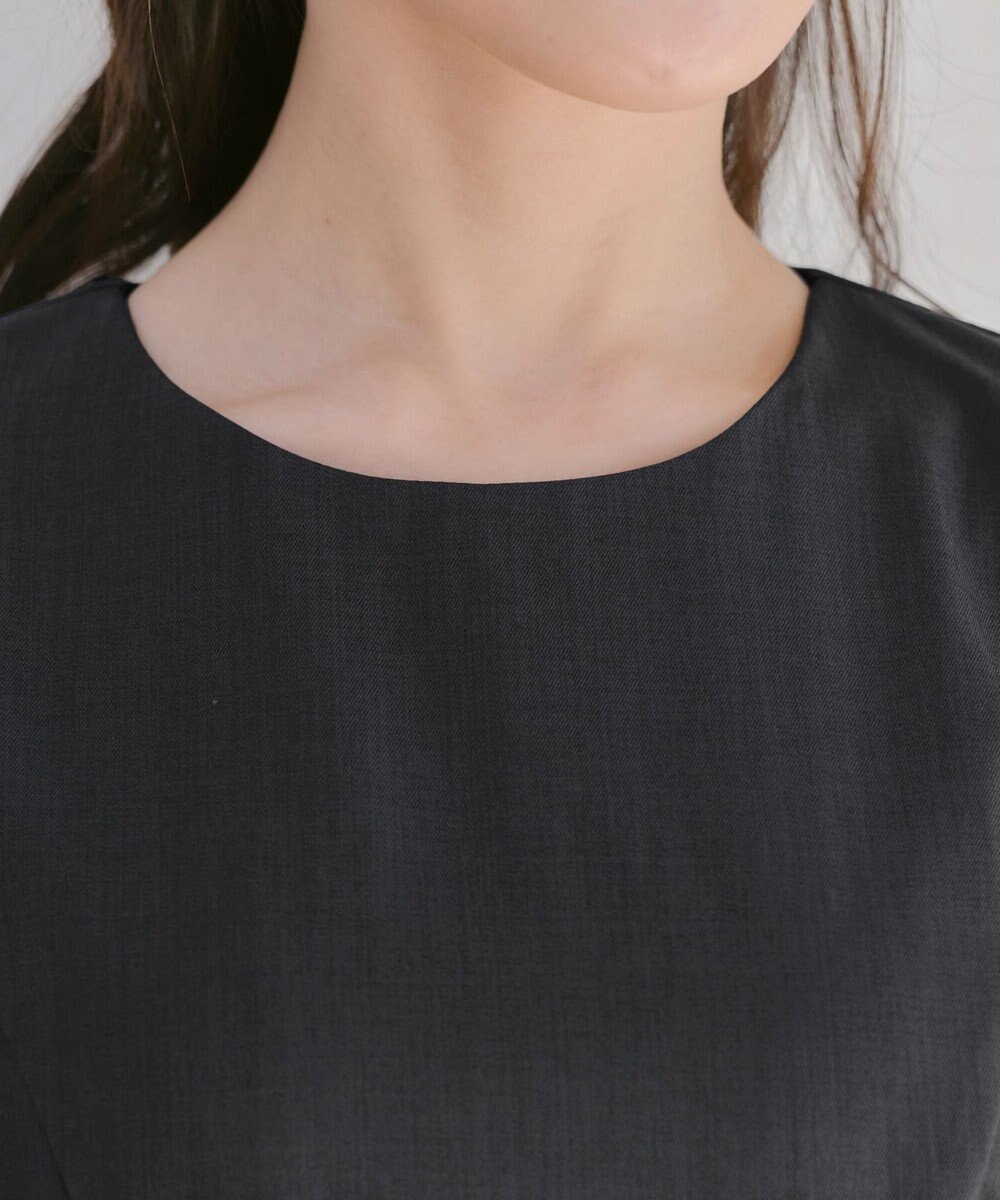 Tiaclasse L 【洗える】ウール調Aラインワンピース 