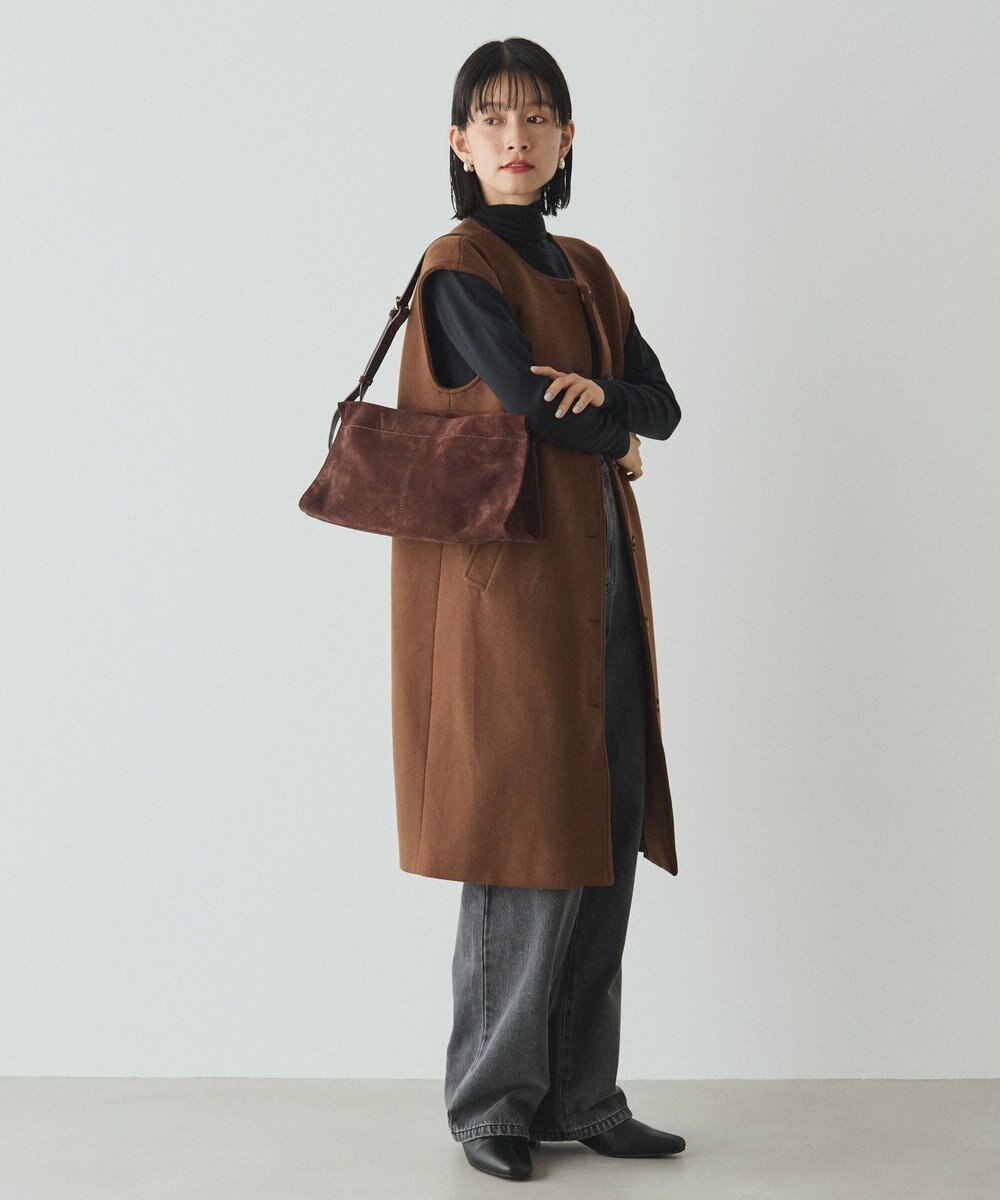 russet 【2025AW新作】スエード横長ショルダーバッグ(CE-1578) 