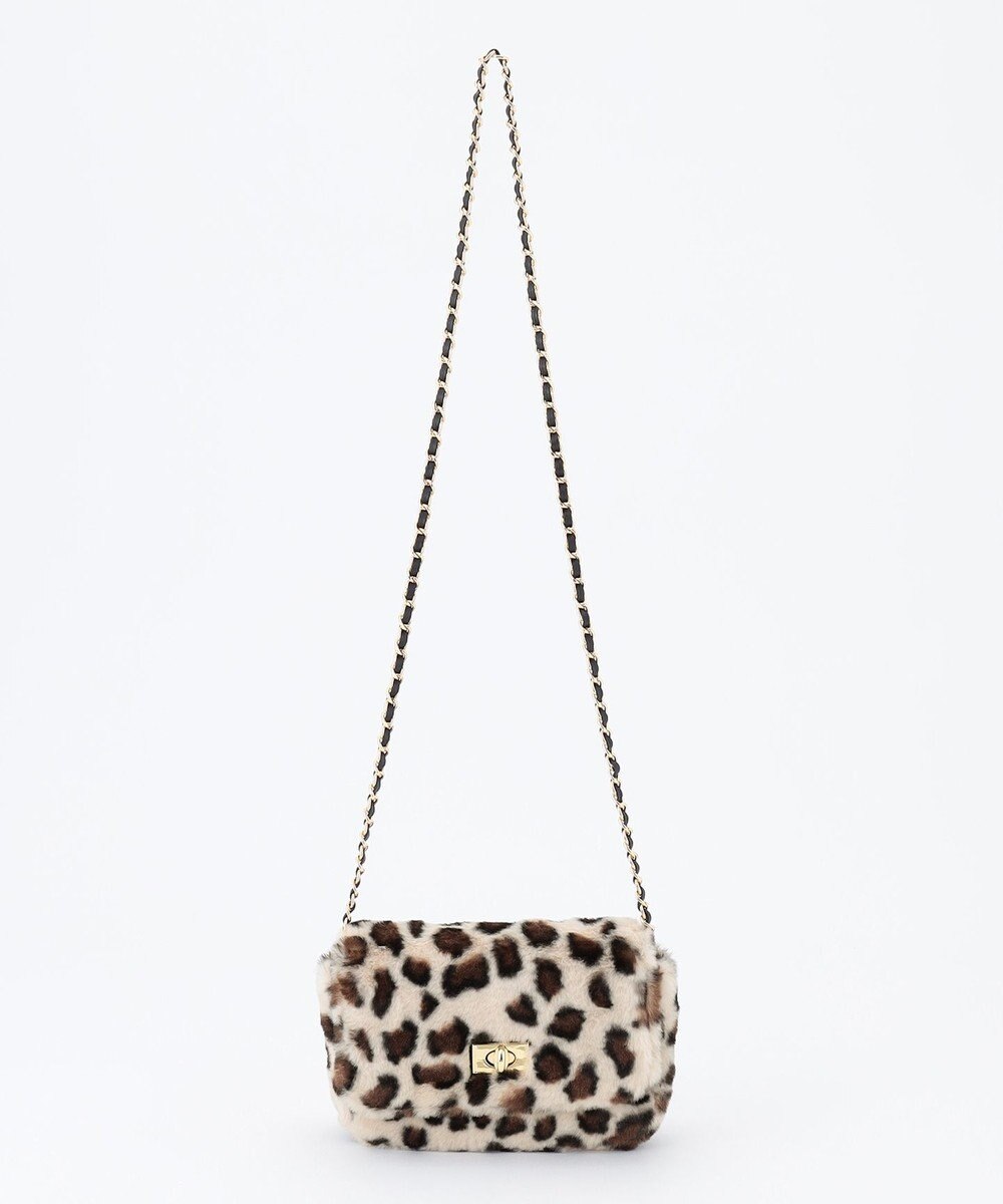 23区 フェイクファーチェーン ショルダー バッグ 