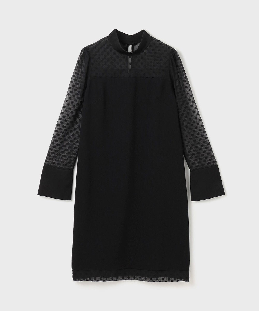 GRACE CONTINENTAL シアージャガード切替ドレス 